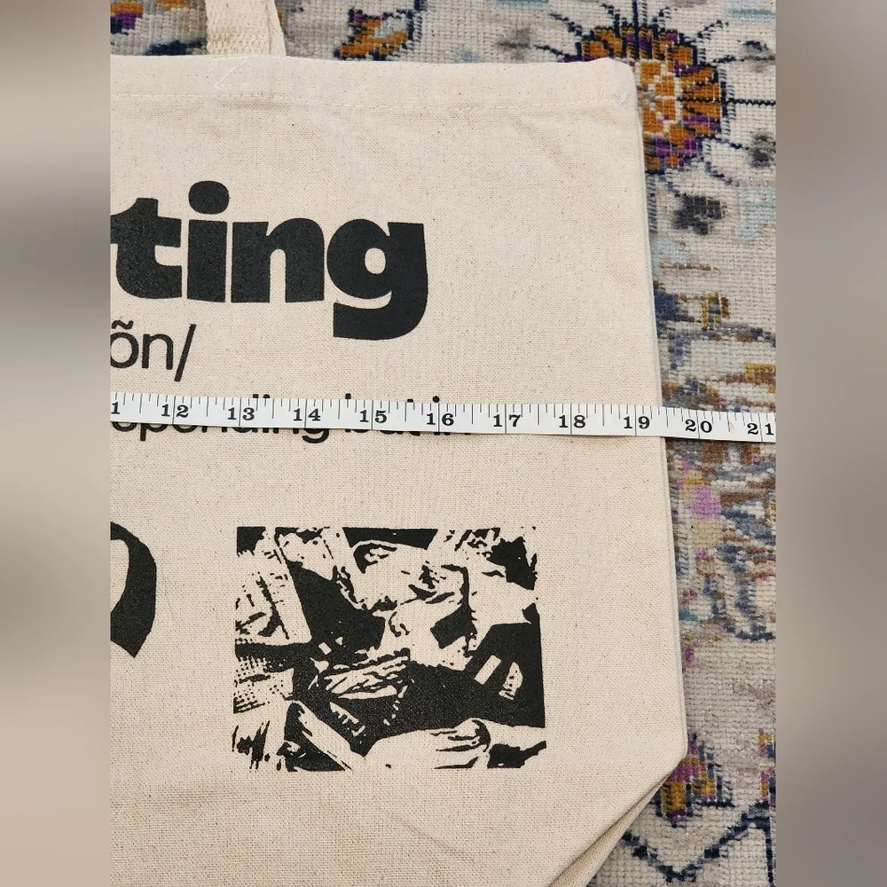 NWOT Thrill Canvas Tote Bag Cream